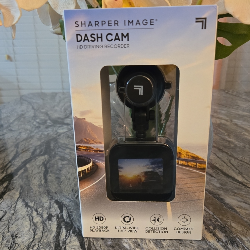 Sharper Image Black Dash Cam with HD Display
